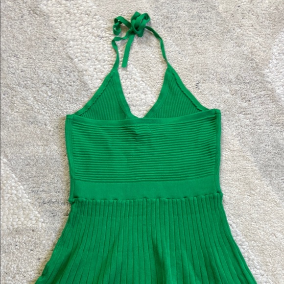 ✨5 for $15✨ A New Day Knitted Green Halter Neck Dress - Picture 8 of 9